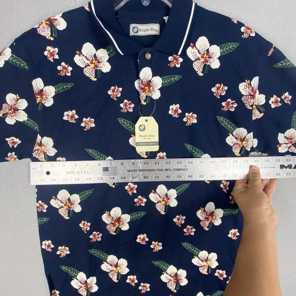 Bugle Boy Hawaiian Polo Shirt Men’s Size Small Short Sleeve Golf Vintage Aloha - Picture 4 of 7